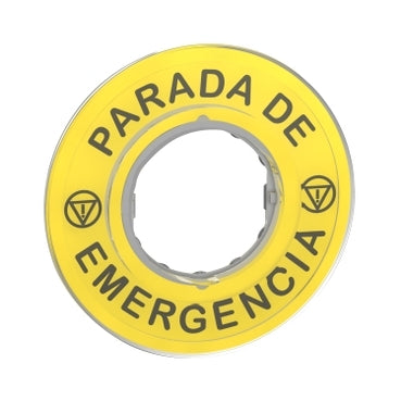 ETIQUETA PARADA DE EMERGENCIA 90MM.